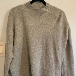 Grey Uniqlo turtle neck! Super warm and slightly oversized and trendy.
